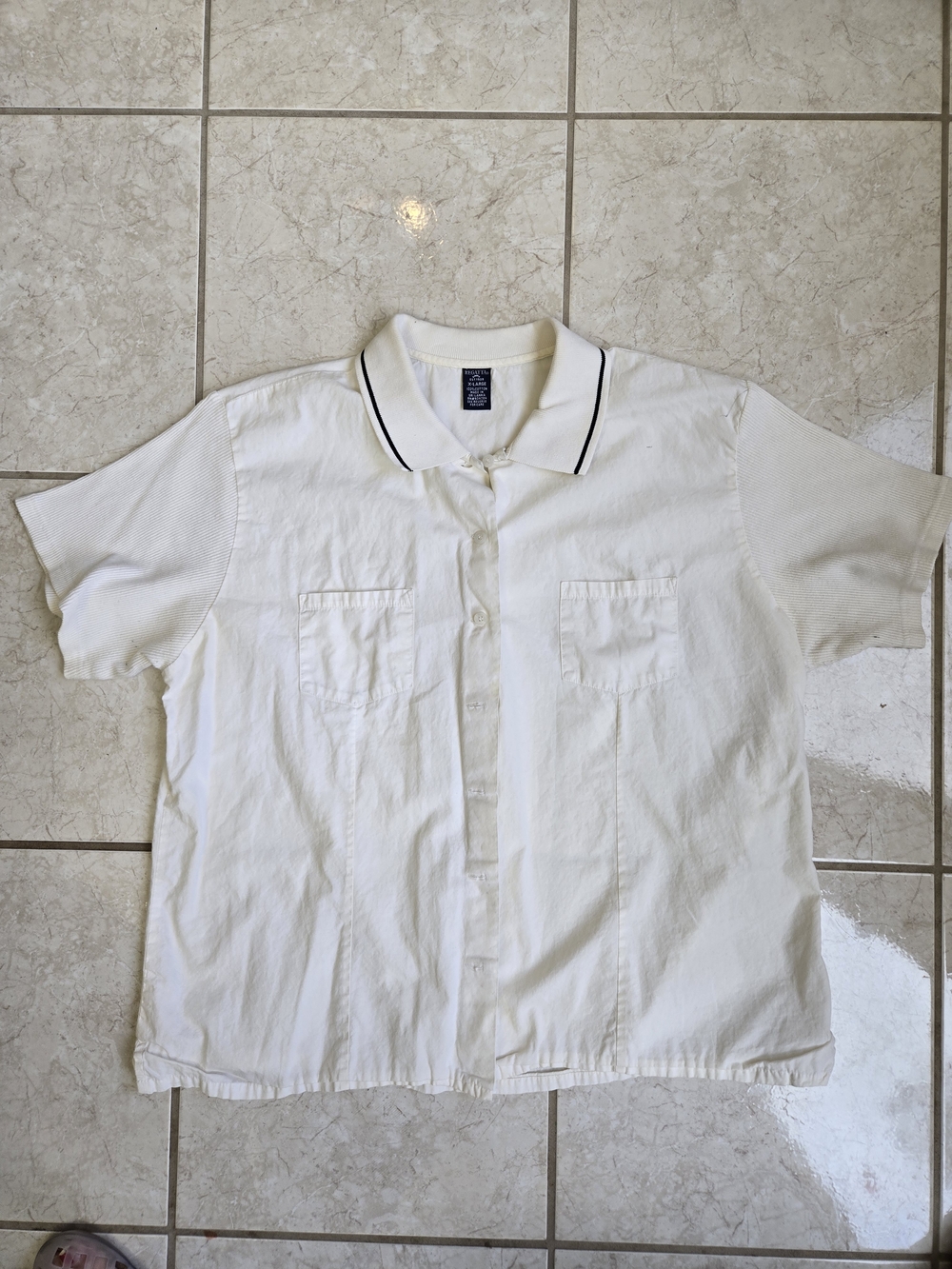 Regatta White Short Sleeve Polo Shirt with Contrast Collar